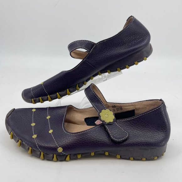 bernie mev. Purple Yellow Leather Flats & Loafers | Size 40EU - Picture 6 of 8